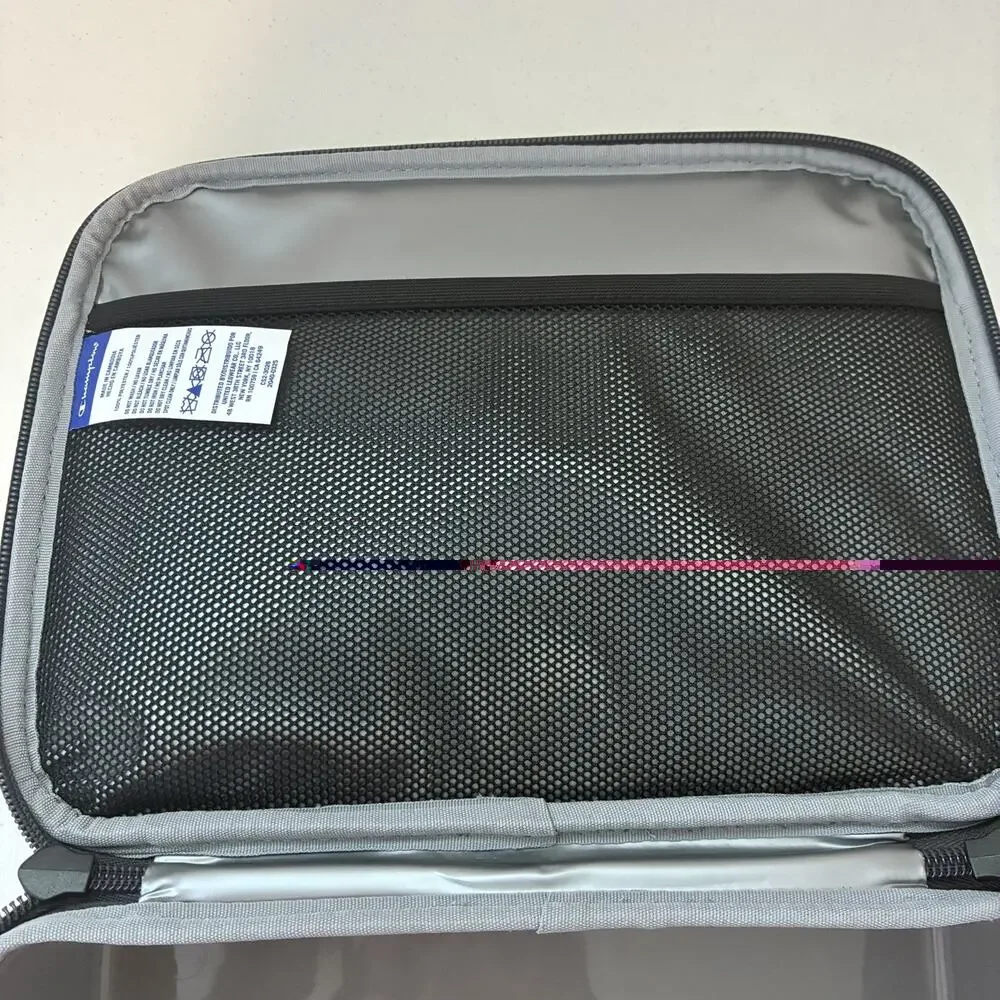 Champion NWT Black Lunch Box w/Pink Logo Built-In Hard Shell Tray